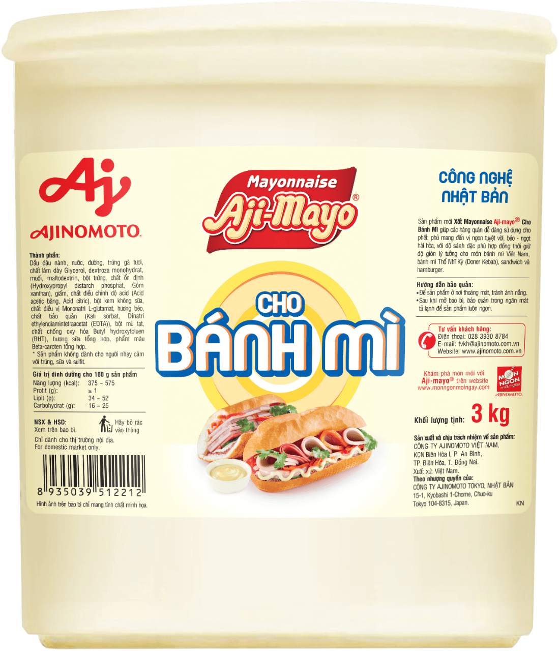 Xốt Mayonnaise Aji-mayo® Cho Bánh Mì
