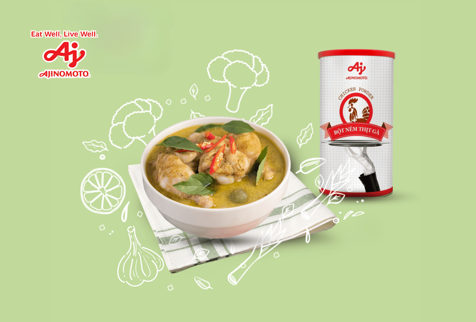 Giải pháp cho nước dùng với màu sắc tự nhiên và vị ngọt đậm đà từ gà